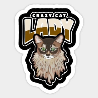 CRAZY Cat Lady Cat Lover Gifts Sticker